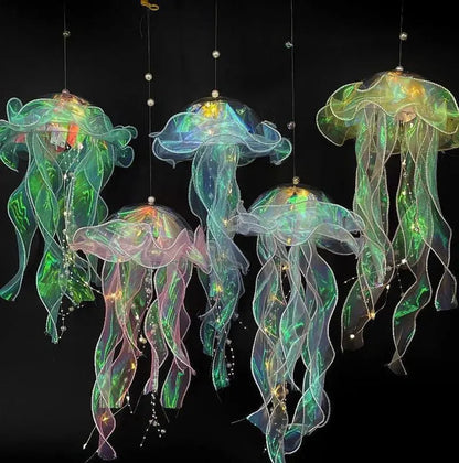 Jellyfish Hanging Lamp Multicolor LED Battery Powered & Portable