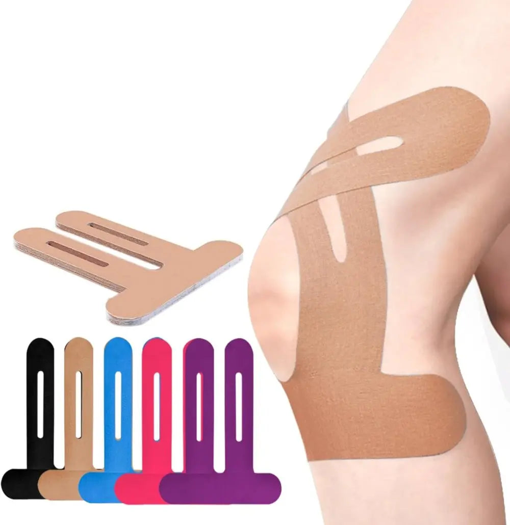 Knee Kinesiology Tape Pre Cut Breathable Cotton 10 Pack