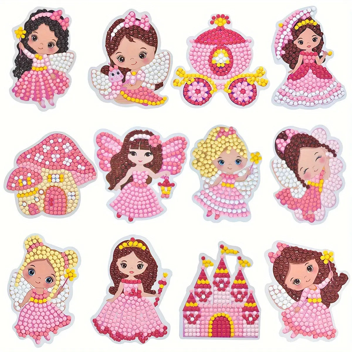 Kids Diamond Sticker Kit Non-Toxic Resin Stones & Drill Pen