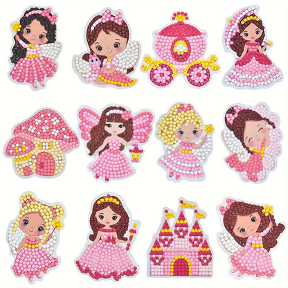 Kids Diamond Sticker Kit Non-Toxic Resin Stones & Drill Pen
