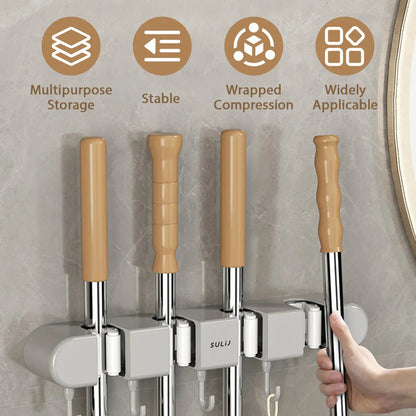 Wall Mount Tool Organizer Stainless Steel Holds Four