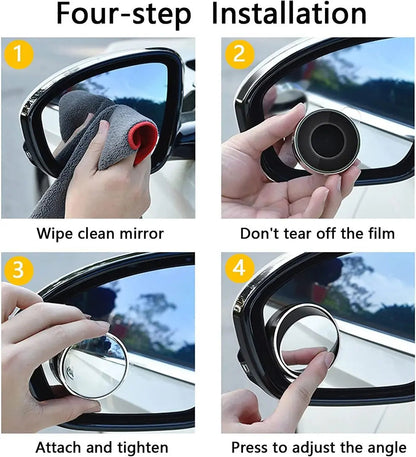 Blind Spot Mirror 360 Degree Adjustable Suction Mount