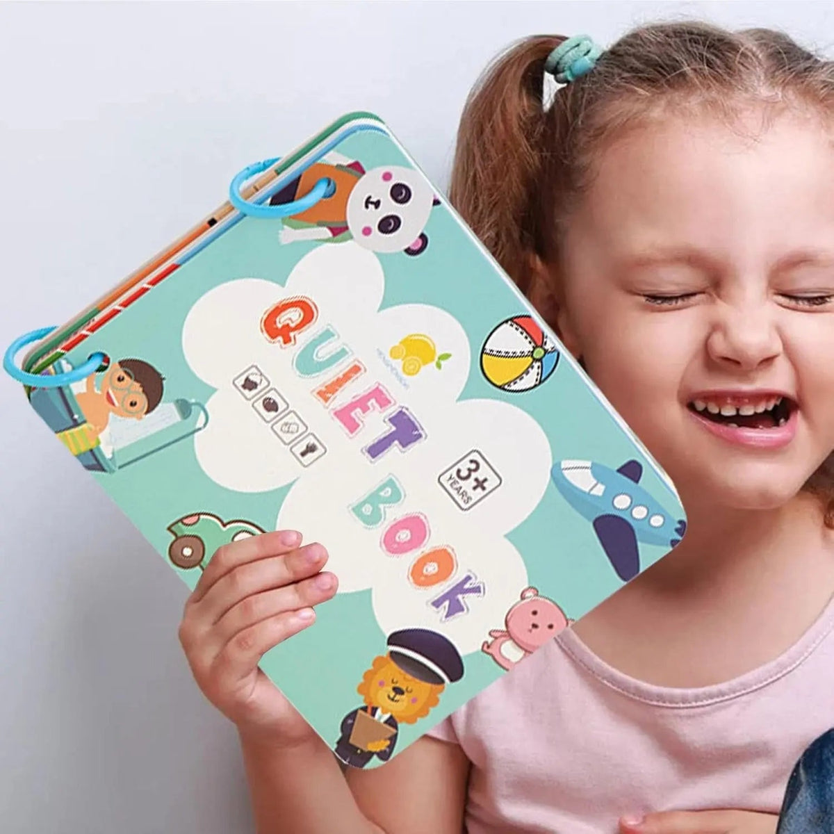 Toddler Learning Book Laminated Pages & Grippy Pieces