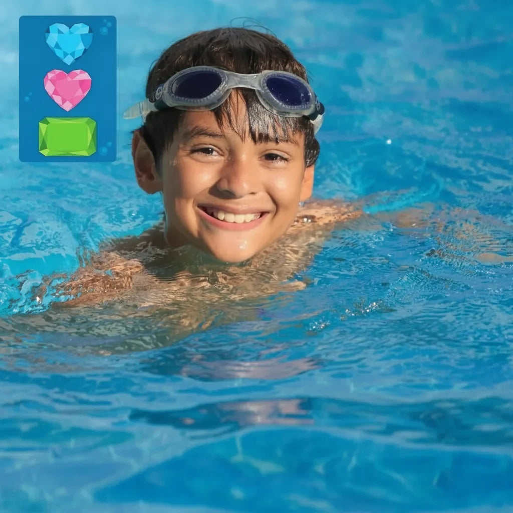 Pool Treasure Hunt Game Waterproof Gems & Cards