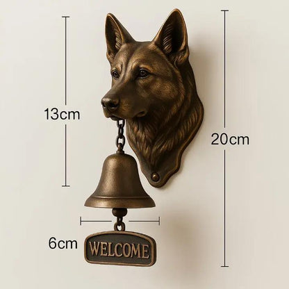 Welcome Bell Cast Iron Dog Figure Weather-Resistant