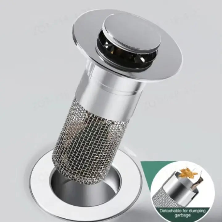 Drain Strainer Pop-Up Universal Fit Copper Core