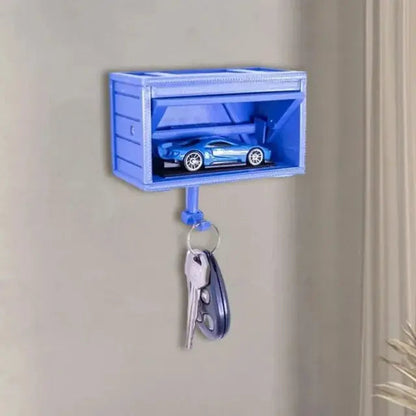 Key Holder Retro Car Garage Design Adhesive Mount