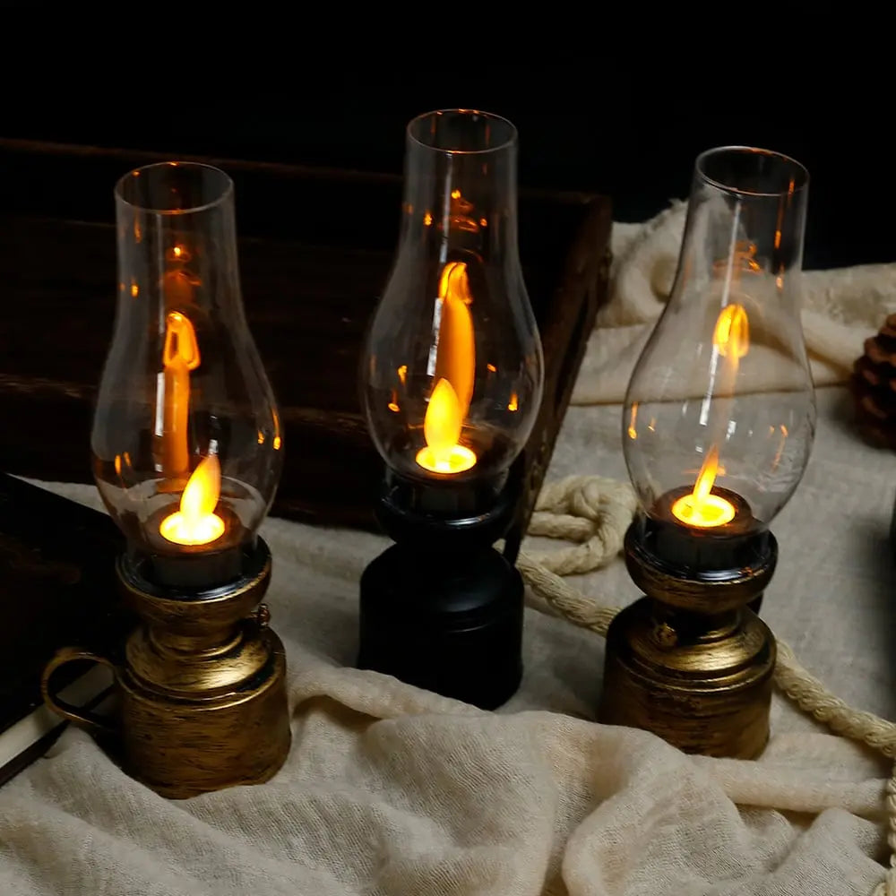 LED Lantern Vintage Flicker Battery-Powered & Portable