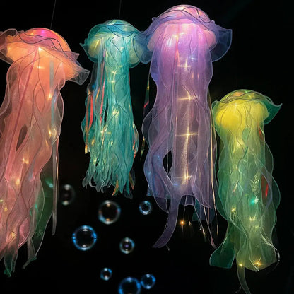 Jellyfish Hanging Lamp Multicolor LED Battery Powered & Portable