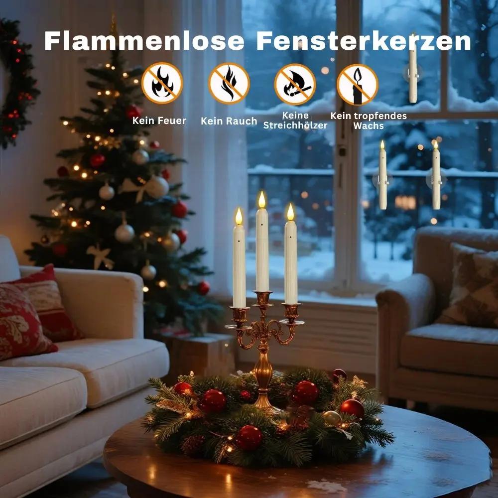 LED Window Candles Warm White Flicker Set of 6
