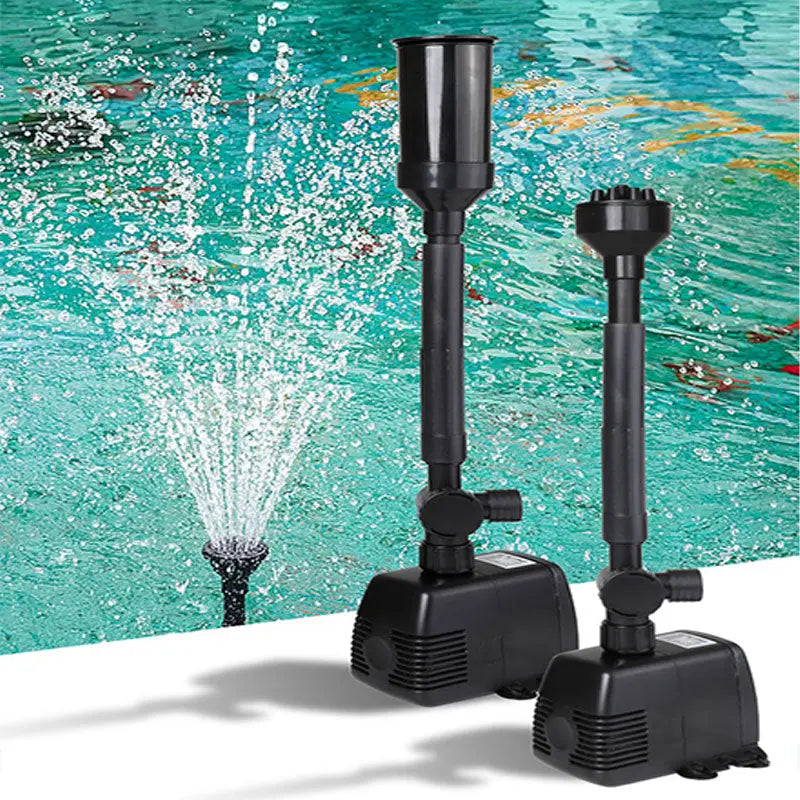 Garden Fountain Pump Adjustable Flow & Interchangeable Nozzles