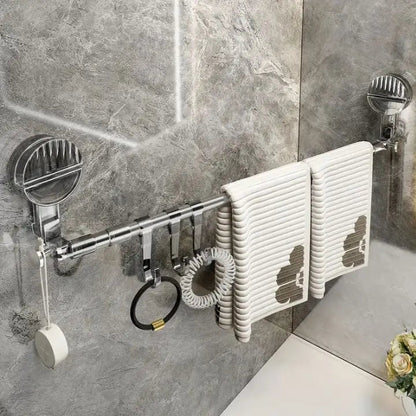 Towel Rack Telescopic Suction Cups & Stainless Steel