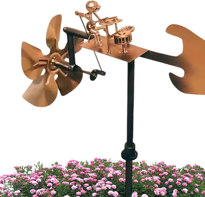 Garden Wind Spinner Animated Musician & Weather-Resistant Steel