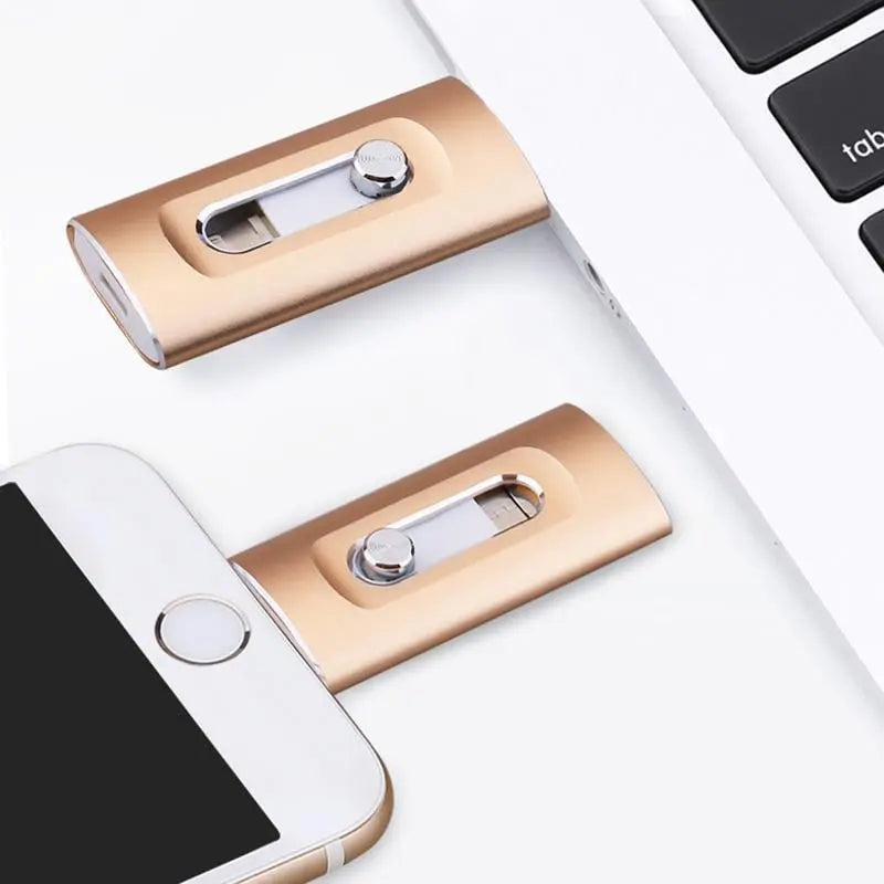 USB Drive 3-In-1 Lightning USB-C USB-A