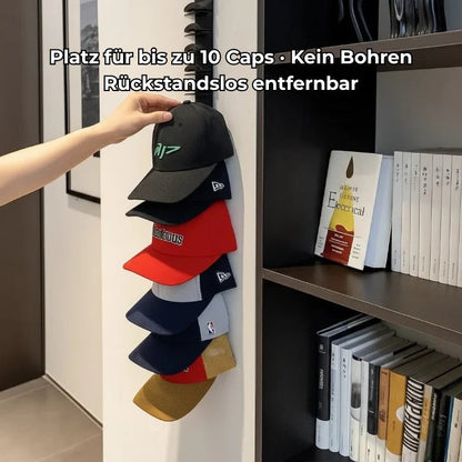 Cap Organizer Slim Wall Mount Holds 10 Caps