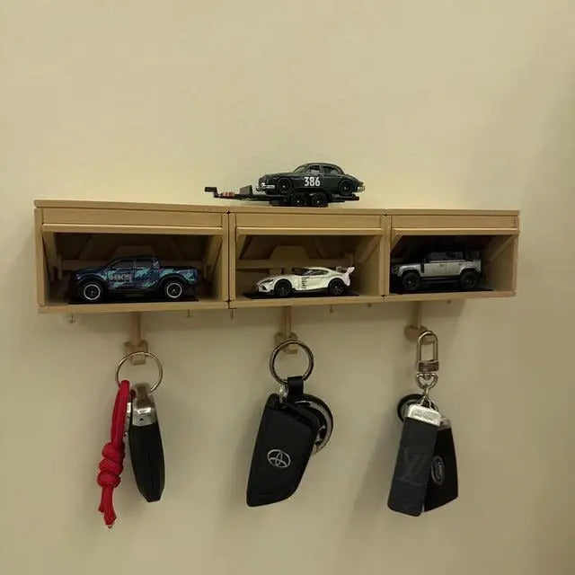 Key Holder Retro Car Garage Design Adhesive Mount