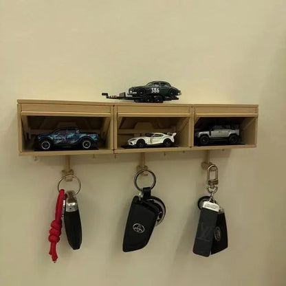 Key Holder Retro Car Garage Design Adhesive Mount