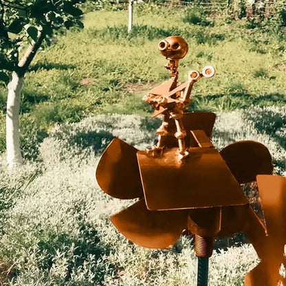 Garden Wind Spinner Animated Musician & Weather-Resistant Steel