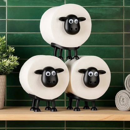 Toilet Paper Holder Sheep Design Space-Saving