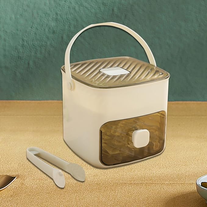 Ice Cube Tray Push-Button Release 48-Cube Dustproof Storage