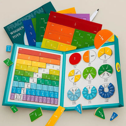 Fraction Learning Set Magnetic Tiles & Discs Eco Plywood