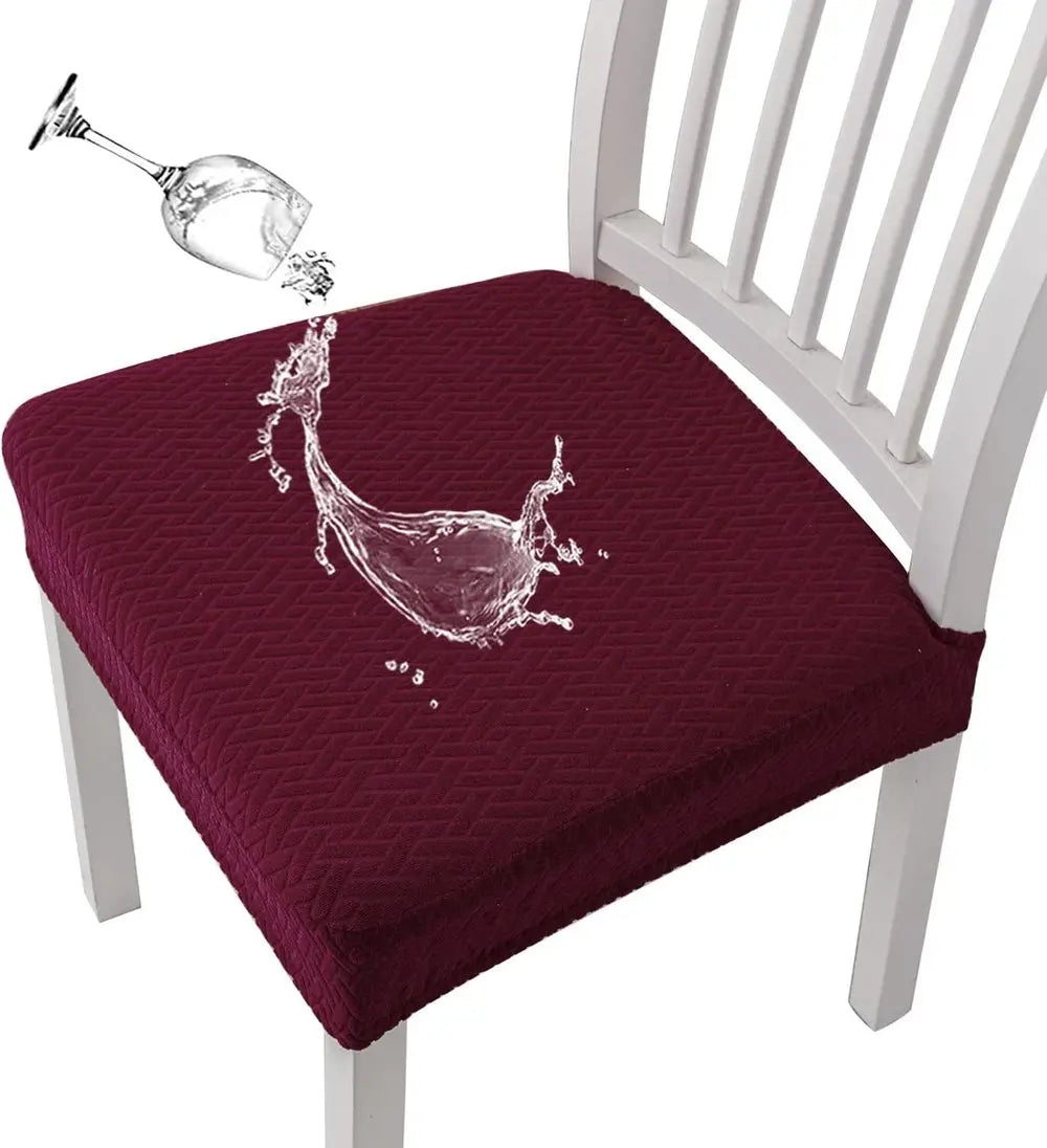 Chair Cover Set Jacquard Stretch Waterproof